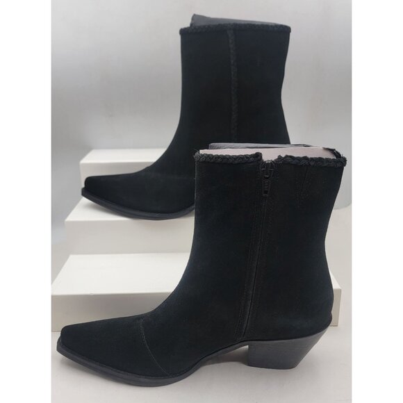 Coconuts By Matisse Ankle Boot Womens Black Suede Western Womens Size 8M - Picture 3 of 8